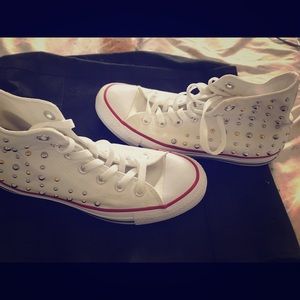 Studded converse worn once size 8